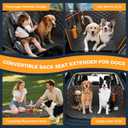 Dog Car Seat Cover for Back Seat, Hard Bottom Back Seat Extender for Dogs - Supports 400lbs,New Waterproof, Scratch Resistant, Anti Slip Portable Dog Hammock,Suitable for Cars, SUVs and Trucks(Orange