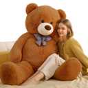 Toys Studio 5 Feet Teddy Bear, 59'' Giant Big Bear Stuffed Animal Lifesize Bear for Baby Shower Centerpieces, Large Plush Toy for Kids Girls Valentine's Day Christmas Birthday, Brown