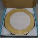 MAONAME 13" Gold Charger Plates Set of 12, Round Charger for Dinner Plates, Plate Chargers with Beaded Rim, Plastic Table Chargers for Wedding, Party