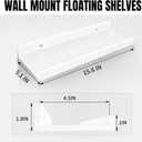 LaVie Home Floating Shelves for Wall Storage Set of 4, 15.6 Inch Picture Ledge Shelf, White Wall Shelves with Lip for Kitchen, Bedroom, Bathroom, and Living Room
