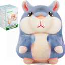 Kids Toddler Toys for Ages 2-4, Easter Basket Stuffers Talking Hamster Repeats What You Say,Kids Easter Gifts Interactive Plush Toy for Boys Girls for 2 3 4 5 6 Year Old Birthday Gift(Gray)