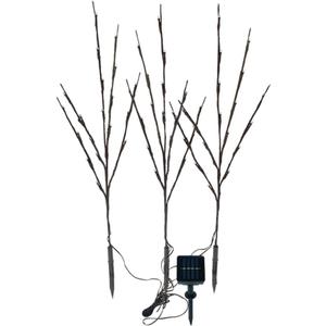 Uonlytech 60 LEDs Solar Powered Artificial Branch Lights Twig Lights Lighted Willow Branch for Christmas Thanksgiving Home Party Decoration (White Light)