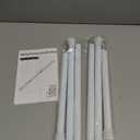 AIZESI Shower Rod 34-59 Inch - Non-Slip, No Drill spring curtain tension rod Never Rust Adjustable Tension Curtain Rod, White Shower Curtain Rod