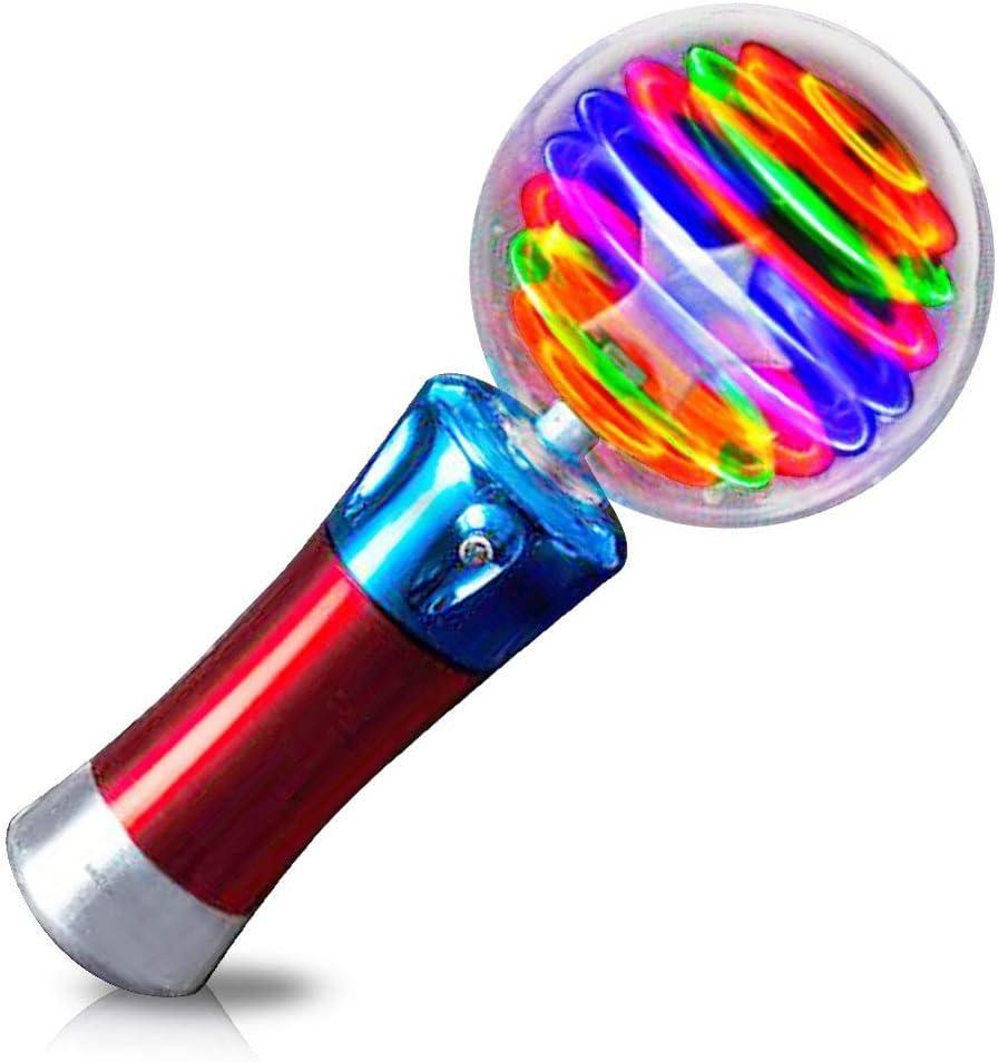 ArtCreativity Spinning Light Up Toy Wand Magic Ball with LED Lights, Sensory Spinner for Kids, Party Favors & Classroom Prizes, Autism-Friendly Gift