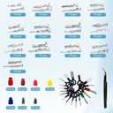 500Pcs Connector Terminal Pin Kit, Automotive Wire Connectors with 21Type Plug 1/1.5/1.8/2.2/2.8/3.5mm, Fit Car Motorcycle Electronic Devices