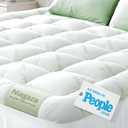 Niagara Sleep Solution Ultra Soft Queen Size Mattress Topper - Viscose Made from Bamboo Pillow Top Mattress Pad for Back Pain Relief - Naturally Cooling for Hot Sleepers, Green
