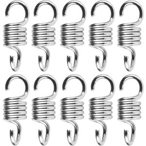 12pcs Heavy Duty Spring, 990LBS Capacity 5INCH Hammock Chair Spring Porch Swing Springs Hook, Suspension Swing Extension Spring for Hammock Chair Spring Porch Swing Springs Hook