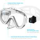 Snorkeling Gear for Adults, Dry Top Snorkel Set with Panoramic Anti-Leak and Anti-Fog Tempered Glass Lens, Adjustable Snorkeling Set for Scuba Diving Swimming Training Snorkel Kit
