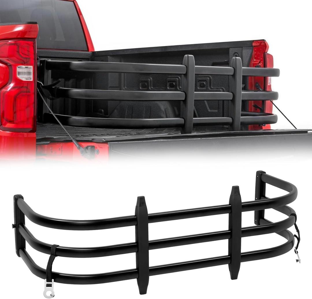 Truck Bed Extender for 2021-2025 Ford Maverick | 2021-2025 Ranger | 2004-2018 Colorado | 2004-2012 Canyon | Aluminum Retractable Tailgate Extender | Adjustable Length | Drill Required