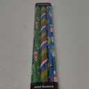 CAMKUZON Christmas Foil Wrapping Paper with Cut Lines on Reverse 3 Rolls Pack - Dancing Santa Claus, Colorful Stripes and Assorted Christmas Characters - Holiday Wrapping Paper Bundle, 24 Inch X 144