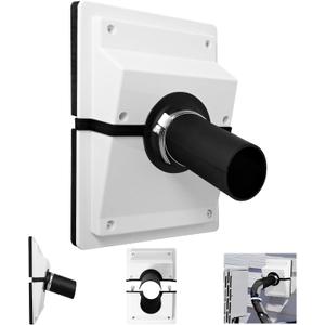 HVAC Wall Penetration and Duct Kit Cover, Split Air Conditioning Duct Kit Wall Cover, Easy to Install HVAC Wall Penetration for Indoor and Outdoor Air Conditioning Systems(White)