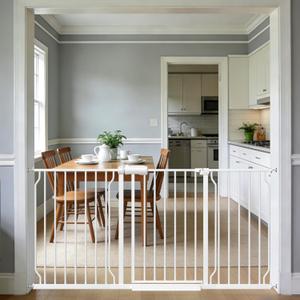Extra Wide Large Baby Gate 67-71.5 Inch Automatic Close Pet Dog Gates for Stairs Doorways Pressure Mount Child Safety Gate for Walk Through Kids or Pets