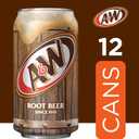 A&W Root Beer Soda, 12 fl oz cans, 12 pack