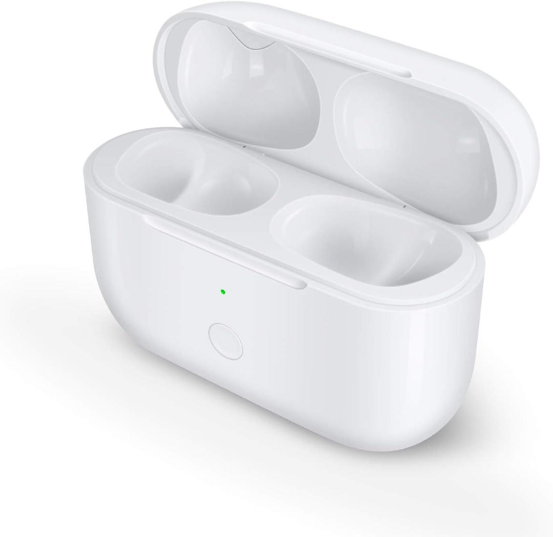Charging Case Replacement for AirPods Pro 1st & 2nd Generation - Wireless Charger Case with Bluetooth Pairing Sync Button (Earbuds Not Included) - White
