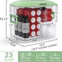 Megiu Car Fridge Portable 12 Volt Refrigerator 23 Quart (22 Liter) Freezer Compressor Cooler 12V/24V DC 110240 V AC for Outdoor, Camping, Travel, Home Use -18~+15 (Green)