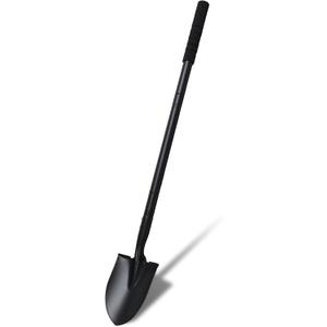 Small Shovel 43.3Inch Durable Metal Shovel for Digging Small Spade Shovel Garden Shovel for Gardening Digging Camping Farming and Outdoors, Black
