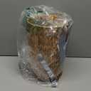 Coeusy Wicker Trash Can, Small Bathroom Trash Can, Water Hyacinth Wicker Waste Basket for Bathroom, Boho Waste Basket for Bedroom, Home Office, Compact Spaces (2 Gallon Round)