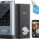 Devo G1 Video Smart Lock with Camera&Doorbell,6-in-1 Keyless Entry Door Lock with App Remote,Fingerprint ID,Auto Lock,Built-in Wi-Fi Smart Deadbolt for Front Door,Easy Install,Waterproof,BHMA Grade 3