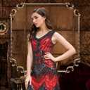 FEPITO 1920s Flapper Dresses for Women, Fringed Sequin Great Gatsby Dress for Women with 20s Accessories, Roaring 20s Costume (S)