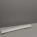 Cordless Vinyl Mini L Blinds 26" W x 36" H, 1" Slat White Horizontal Windows L Blind for Door, Shades, Camper, Light Filtering, Interiors, Arrive 1/2 Inch Narrower Indoor