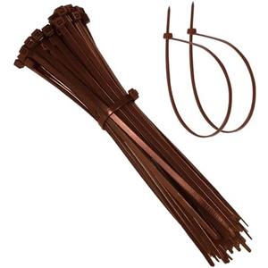 EKIND Cable Zip Ties 8 Inch - 100 Pack Self Locking Nylon Wire Ties for Electric Cables, Home, Office, Garage, Indoor and Outdoor Use (Brown)