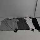 Ficerd 4 Pack Women's Cotton T Shirts Casual Short Sleeve Tunic Tops Crewneck Plain Summer Loose Fit Rolled Sleeve Basic Tee
 XL