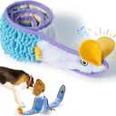 Nocciola EEL Squeaky Dog Toy, Tough No Stuffing Toy for Tug of War, Puppy Interactive Puzzle Fun to Keep Them Busy, Cognitive Crinkle Dog Toy for Large Medium Small Breed, Blue