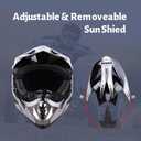 OUMURS Adult Motocross Dirt Bike Helmet with Goggles, Gloves & Mask Dirt Bike ATV Helmet for Unisex-Adult Men Women Adjustable Sun Visor DOT/FMVSS-218 Off-Road Motorcycle Helmet UTV Helmet Downhill, XL
