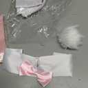 Zhanmai Bunny Costume Set - Including Ear Headband, Cuffs and Tail Accessory for Easter Party (Pink)