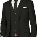 Boys Suits Kids Wedding Formal Suit Set Communion Tuxedo Easter Outfit 5 Piece Jacket Vest Pants Set with Shirt and Tie (Black, 14Y)