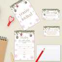 Snowflake Baby Shower Invitations with Envelopes, Diaper Raffle Tickets, Book Request Cards for Gender Reveal, It's Cold Outside Christmas Shower Insert for Invitations, Baby Announcement-14