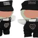 2 x 17CM Doll Clothes (No Dolls),3Pcs Outfits for 6.7 Inch Dolls Accessories Party Decoration Favors Merch Gifts Fits Popular Cute Blind Box Art (Black)