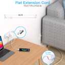 One Beat 10Ft Extension Cord with Multiple Outlets, Flat Plug Power Strip Surge Protector with 10 Ft Long Cord,6 Outlet 4 USB Ports (2USB C),Multi Outlet Wall Plug for Travel, College, Dorm Essentials