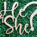 He or She Backdrop Wooden Sign, Gender Reveal Decor for Baby Shower Wood Sign,He or She What Will Baby Be(12inch*12inch)