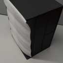 Bamboo Desk Organizer with Drawers Wooden Desktop Storage Drawers for Bills Office Supplies Kitchen Utensils Organizing Tool for Home Classroom Organization No Assembly (Black, 2 Drawers)