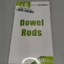 HOPELF 100PCS Dowel Rods Wood Sticks Wooden Dowel Rods - 1/8 x 6 Inch Bamboo Sticks - for CraftsHardwood Dowel Rod AssortmentWooden Rod Sticks Doweling Rods Cake Dowels and DIYers