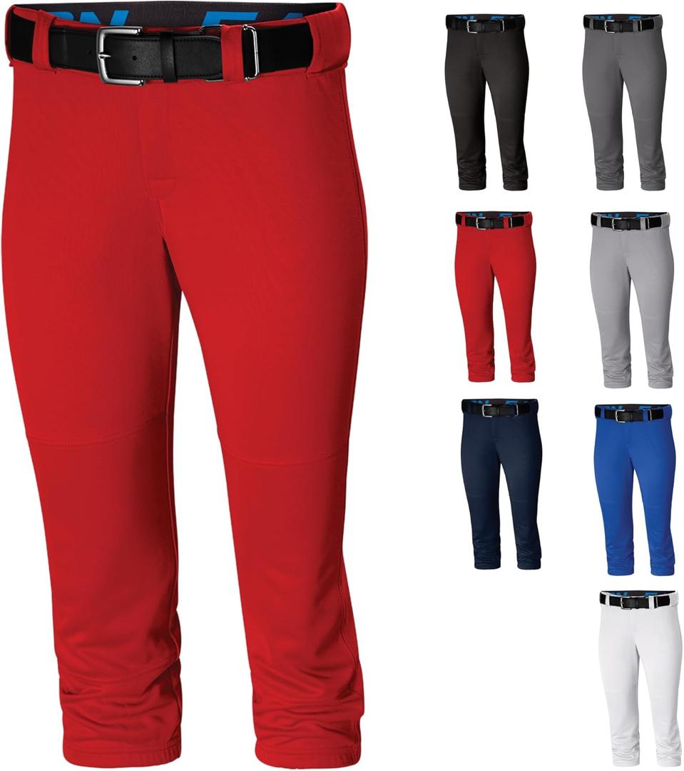 Easton Girls Easton | Pro Elite Fastpitch Softball Pants | Youth Sizes | Multiple Colors (Medium, Scarlet)