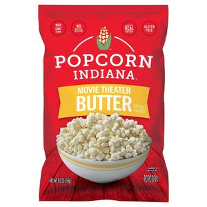 Popcorn Indiana Movie Theater Butter Rich Butter Movie Theater Popcorn, Authentic & Gourmet Flavor, Gluten Free, 5.5 Oz (6 Pack), Best By: 7/11/2025