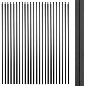 Senmit S01 Wrought Iron Balusters Set of 50 Hollow Plain Bar Decorative Metal Balusters for Decks Spiral Stair Railing 1/2-inch Iron Spindles Satin Black Metal Railing