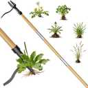Stand Up Weed Puller Tool - 4-Claw Steel Head, 31"-44.5" Adjustable Long Handle, Heavy Duty Garden Weeder with Foot Pedal, Easy Root Removal for Lawn, Yard, Garden & Flower Bed