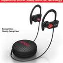 SENSO Bluetooth Headphones, Best Wireless Sports Earbuds w/Mic IPX7 Waterproof HD Stereo Sweatproof Earphones for Gym Running Workout Noise Cancelling Earphones Earbuds Noise Cancelling Headsets