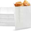 Grease Resistant - Gusseted Paper Sandwich Bags - White (1000Pcs/ Pack)(6 x 0, 75 x 6, 75)