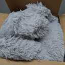Modern Soft Plush Round Pet Bed for Cats or Small Dogs, Mini Medium Sized Dog Cat Bed Self Warming Autumn Winter Indoor Snooze Sleeping Cozy Kitty Teddy Kennel (20'' D x 8'' H, Light Grey)