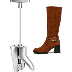 Cast Aluminum Boot Instep Stretcher & Vamp Raiser, Heavy Duty Shoe Expander for Men & Women, Adjustable Instep Stretcher for Western, Cowboy, Hiking, Work & Riding Boots
