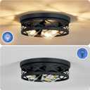 3-Light Farmhouse Flush Mount Ceiling Light,13 inch Hallway Lighting Fixtures Ceiling,Light Fixtures Ceiling Mount for Kitchen Entryway,Hall1 Pack