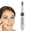 Eye Lift Wand, 3 in 1 Vibrating Red Light 98F to 113F LCD Display Eye Massager for Dry Eyes, Dark Circles and Puffiness, Electrical Face, Neck Sculpting Pen for Fine Lines and Wrinkles (White)
