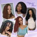 Micro Locs Extesnions Human Hair 0.2cm Thickness Sisterlocks Curly Tips, Full Handmade Interlocking Permanent Soft Dreadlock Extensions Natural Looking Locs (BUG# 0.2cm, 12 Inch 30 Strands)