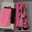 Ayombo Pilates Bar Kit with Resistance Bands, Pilates Workout Equipment for Legs, Hip, Waist, Arm, Squats Exercise Equipment for Home Workouts, Adjustable 3-Section Pilates Bar Kit for Women & Men (1-Pink)