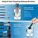 Electric Makeup Brush Cleaner with Brush Clean Mat, USB Charging Automatic Electric Makeup Brush Cleaner, Makeup Brush Cleaner Machine Fit For All Size Makeup Brush, Great Gift for Women Girls