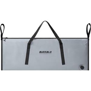 Buffalo Gear Insulated Fish Cooler Bag 40x18in 48x18in Leakproof Kill Bag Portable Waterproof Keep Ice Cold More Than 24 Hours (Grey-48in)